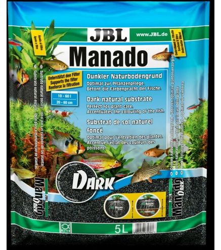 JBL MANADO Dark 5L - Substrat sol naturel sombre 