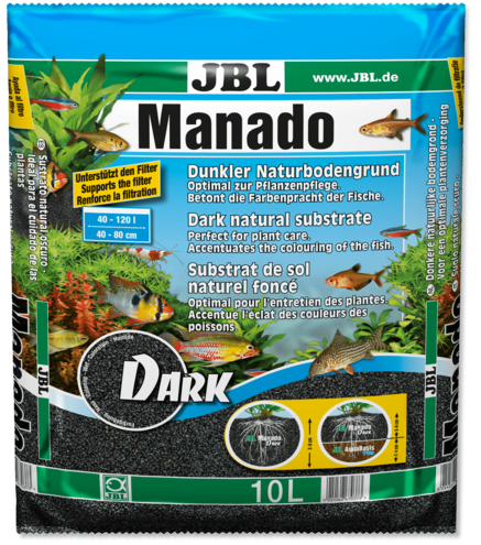 JBL MANADO Dark 10L - Substrat sol naturel sombre 
