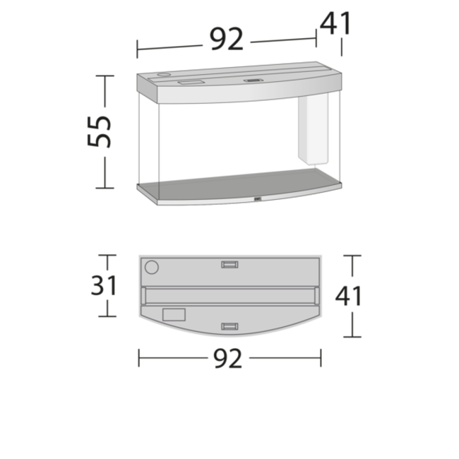 Aquarium Vision 180 LED, verre incurvé, 180 Litres, kit complet, éclairage,  filtre, pompe, Juwel, achat, pas cher