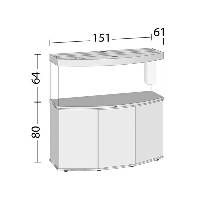 Juwel aquarium Vision 450 led (2 x led 1200mm) blanc avec meuble av