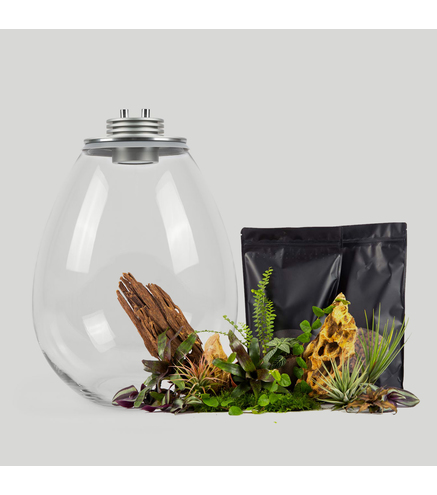 BAIOSPHERE XL Matt Silver Edition - Lampe Terrarium 