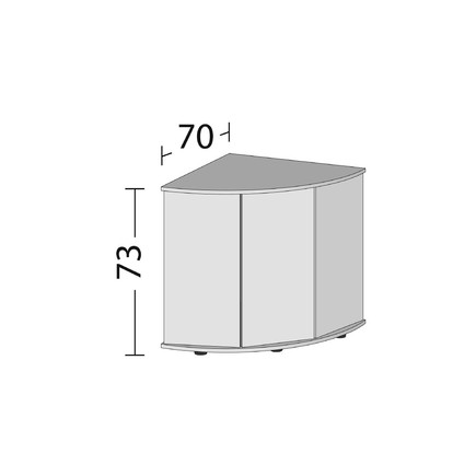 Meuble trigon 190 led brun