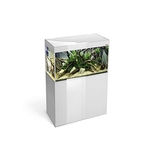 Aquarium Glossy 80 Blanc LED 125L avec Meuble portes acrylique