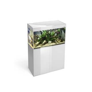 Aquarium Aquael Glossy 100 Blanc LED 215L+Meuble portes acrylique