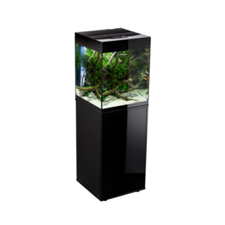 Aquarium Aquael Glossy Cube Noir LED 135L+Meuble porte acrylique