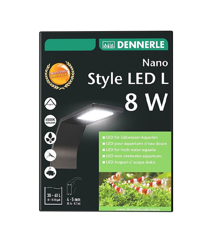 Lampe LED 8W noir - Nano Style LED jusqu'à 60 litres