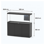 Aquarium+Stand | AQUATLANTIS-SPLENDID 150 CHENE BLANC-298L