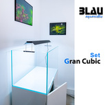 SET Gran Cubic 9250 Experience Blanc 230L Aquarium+meuble