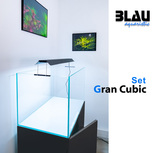 SET Gran Cubic 12250 Experience Noir 300L Aquarium+meuble