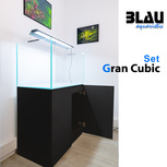 SET Gran Cubic 12250 Experience Noir 300L Aquarium+meuble