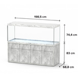 Aquarium+Meuble | AQUATLANTIS-SUBLIME PRO 200x70  BETON-853 L