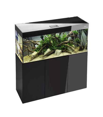 Aquarium Aquael Glossy 120 Noir LED 260L+Meuble portes acrylique