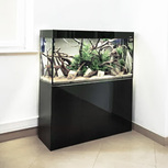 Aquarium Aquael Glossy 150 Blanc LED 405L+Meuble portes acrylique